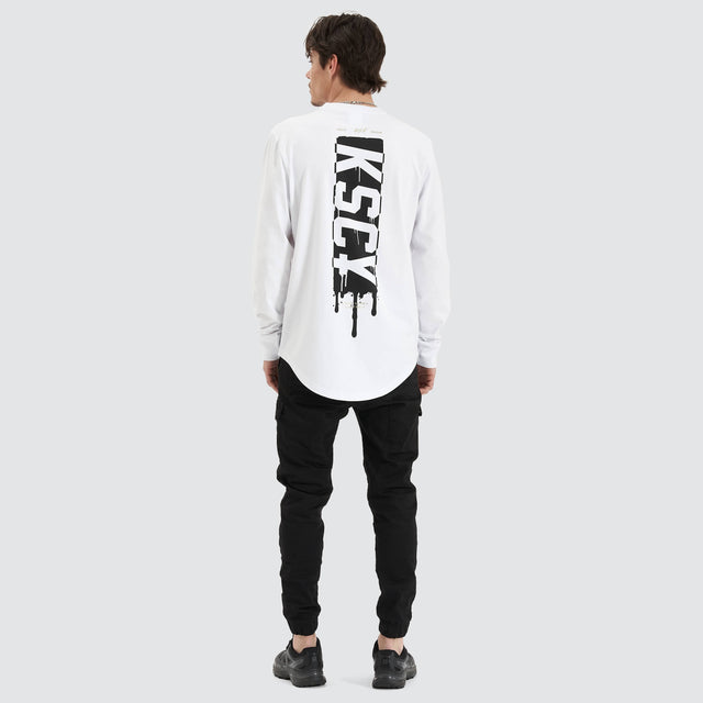 Kiss Chacey Punks Heavy Longsleeve Tee White