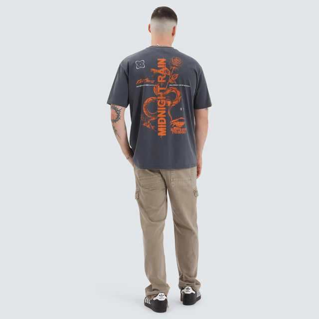 Kiss Chacey Redwood Box Fit Tee Pigment Asphalt