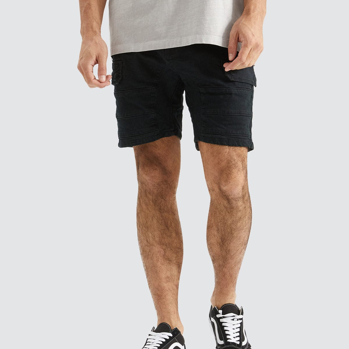 KSCY Salem Cargo Shorts Overdyed Black Neverland Store