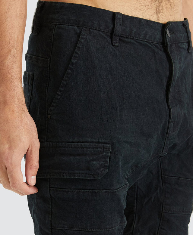 Kiss Chacey Salem Cargo Short - Overdyed Black BLACK