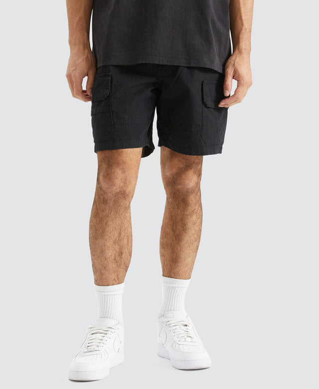 Kiss Chacey Saxon Ripstop Cargo Shorts Black