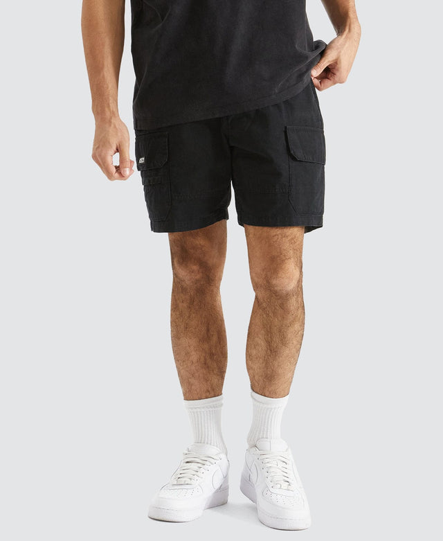 Kiss Chacey Saxon Ripstop Cargo Shorts Black