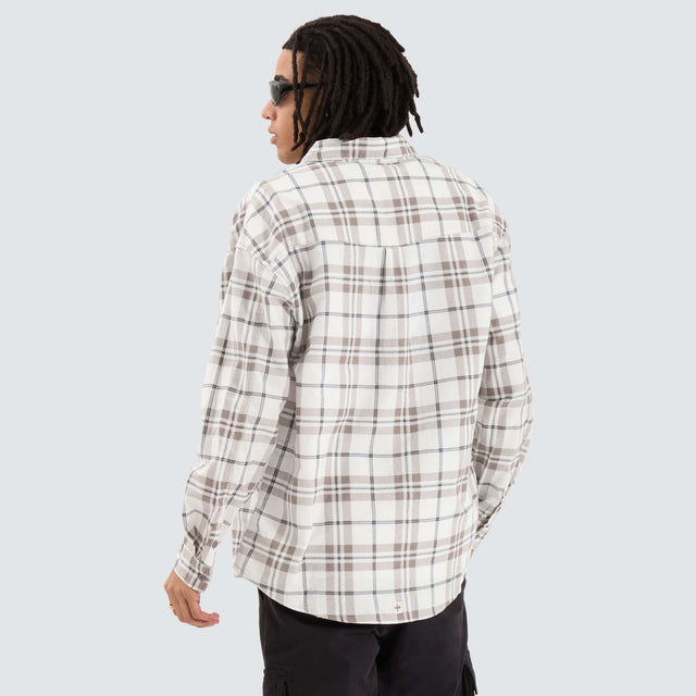 Kiss Chacey Seville Overshirt Taupe Check