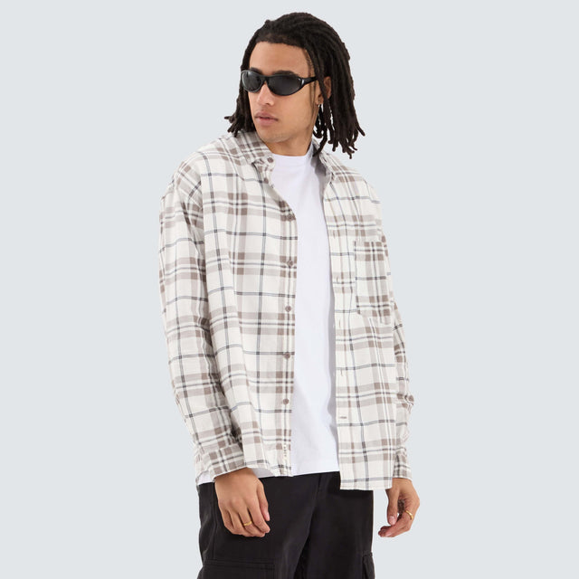 Kiss Chacey Seville Overshirt Taupe Check