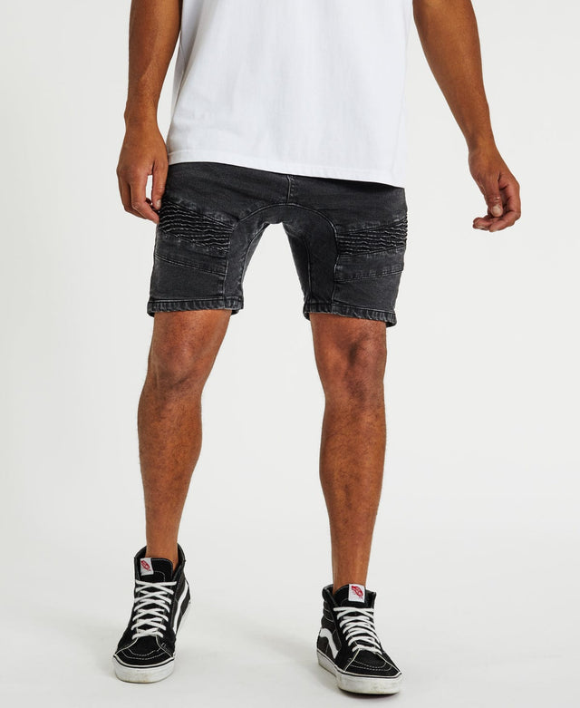 Kiss Chacey Spectra Denim Shorts Obsidian Black