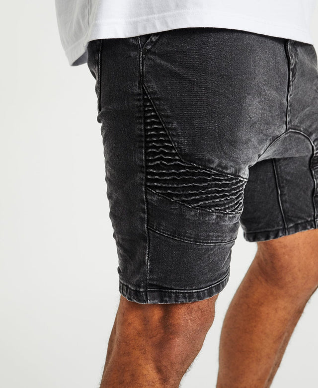 Kiss Chacey Spectra Denim Shorts Obsidian Black