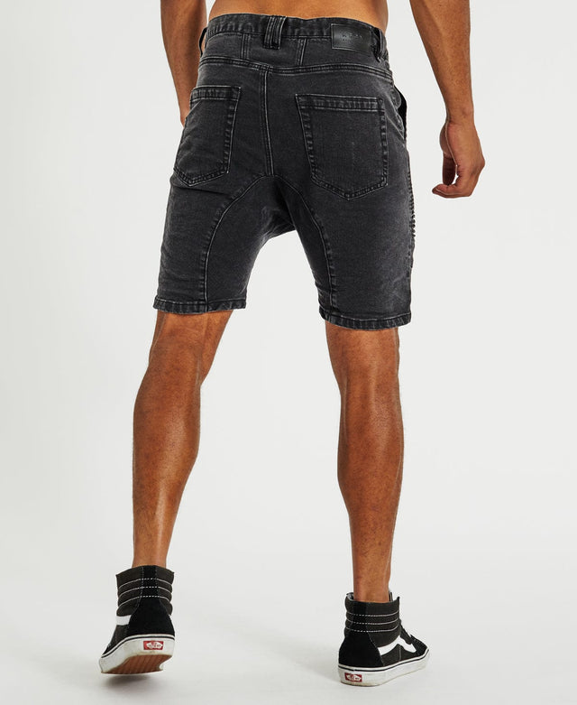 Kiss Chacey Spectra Denim Shorts Obsidian Black