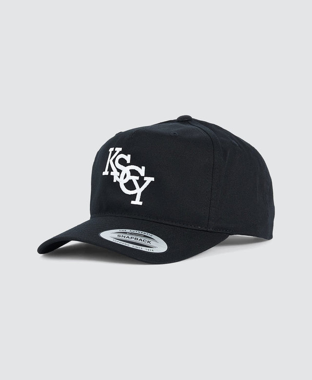 model wears Strother Golfer Cap Jet Black Headwear Black - image 2