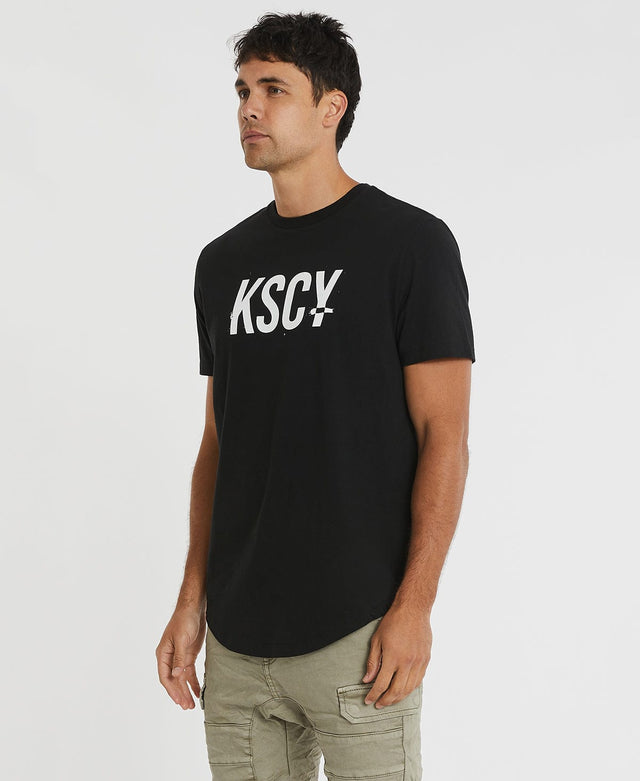 model wears Sunbeam Tee Jet Black T-Shirts Black - image 4