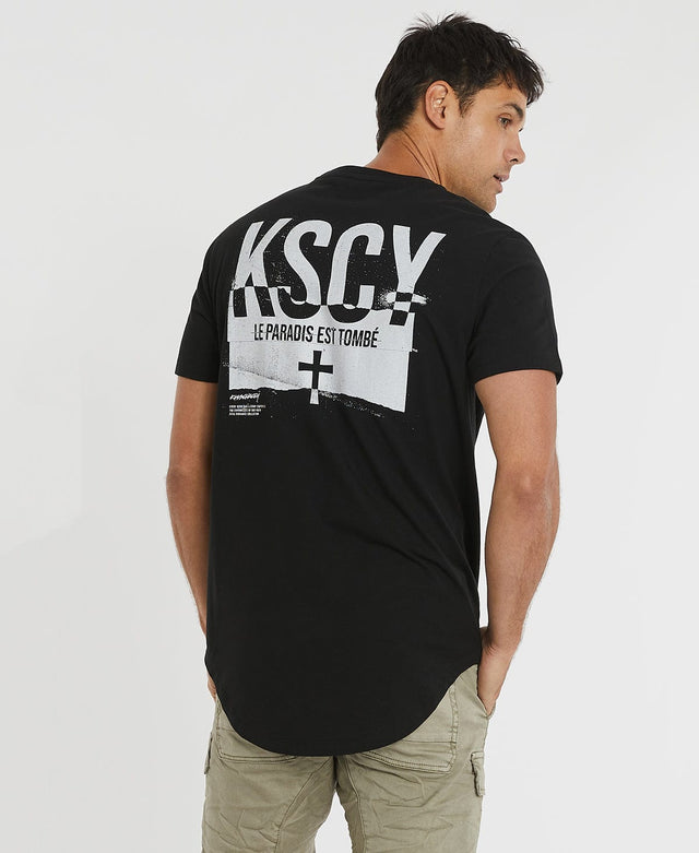 model wears Sunbeam Tee Jet Black T-Shirts Black - image 1