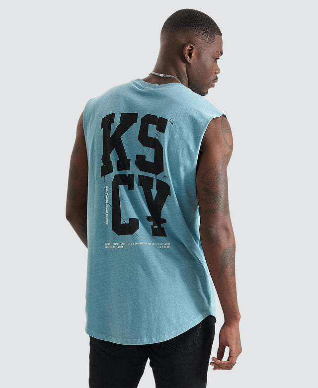 Kiss Chacey Supreme Dual Curved Muscle Tee Pigment Blue