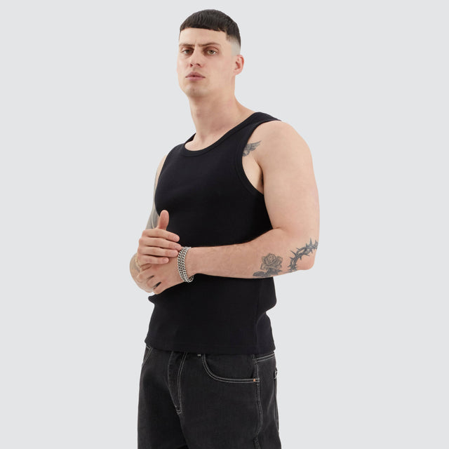 model wears Weiza Singlet Jet Black Tanks Black - image 1