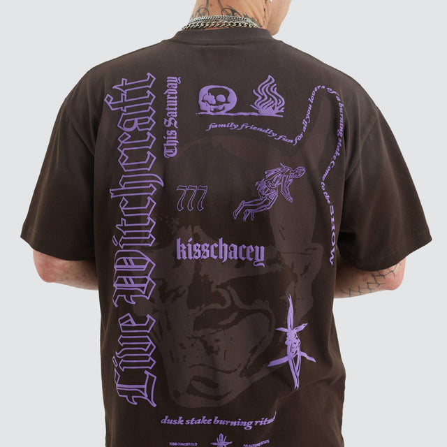 Kiss Chacey Witchcraft Sunbleached Tee Dark Charcoal