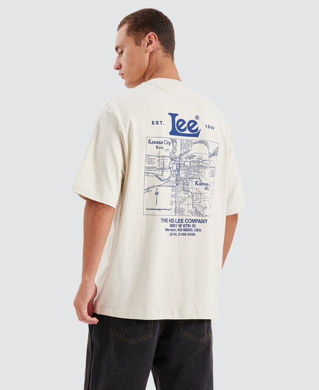 model wears Location Baggy T-Shirt Ecru T-Shirts Cream - image 1