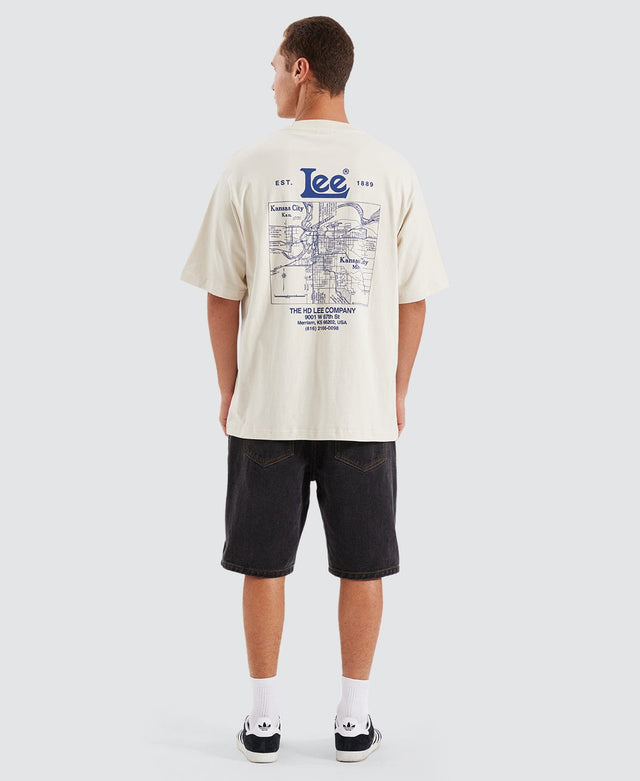 model wears Location Baggy T-Shirt Ecru T-Shirts Cream - image 4