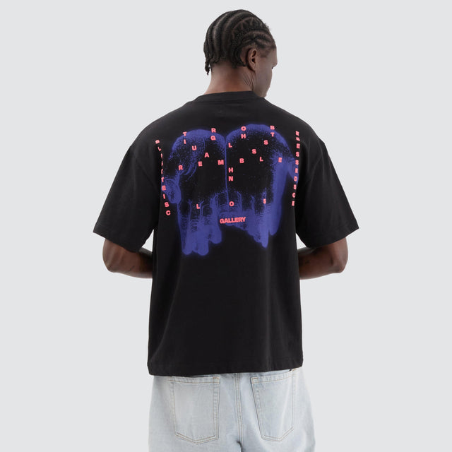 model wears Code Street Tee Jet Black T-Shirts Black - image 1