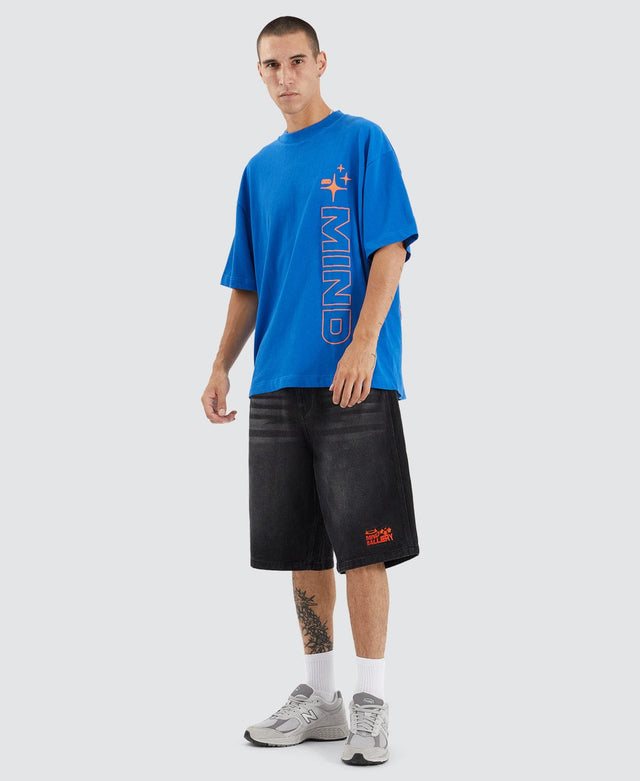 Mind Gallery Devil Longline Jorts Whisker Black