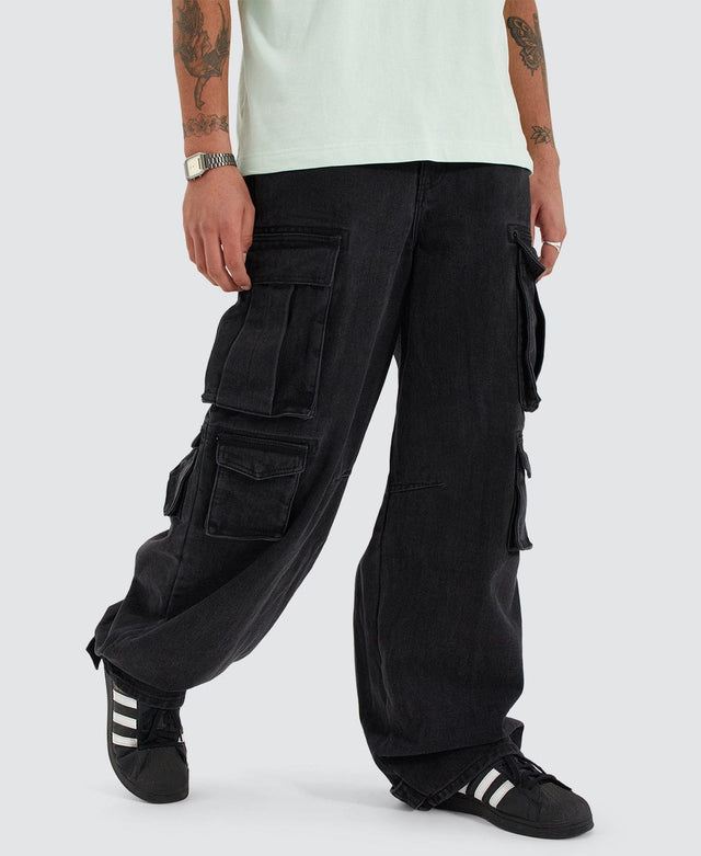 Mind Gallery Galaxy Cargo Pants - Washed Black BLACK