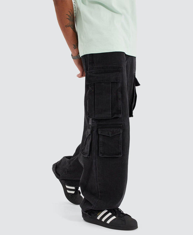 Mind Gallery Galaxy Cargo Pants - Washed Black BLACK