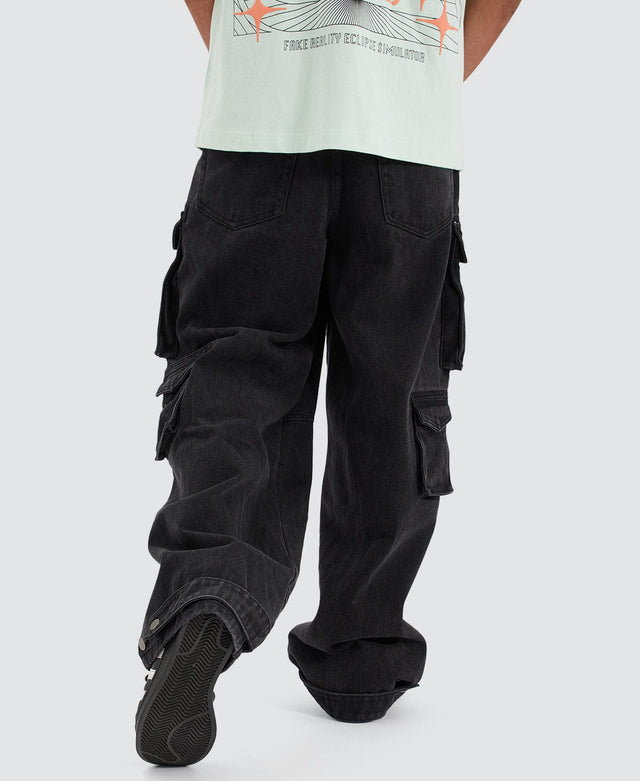 Mind Gallery Galaxy Cargo Pants - Washed Black BLACK