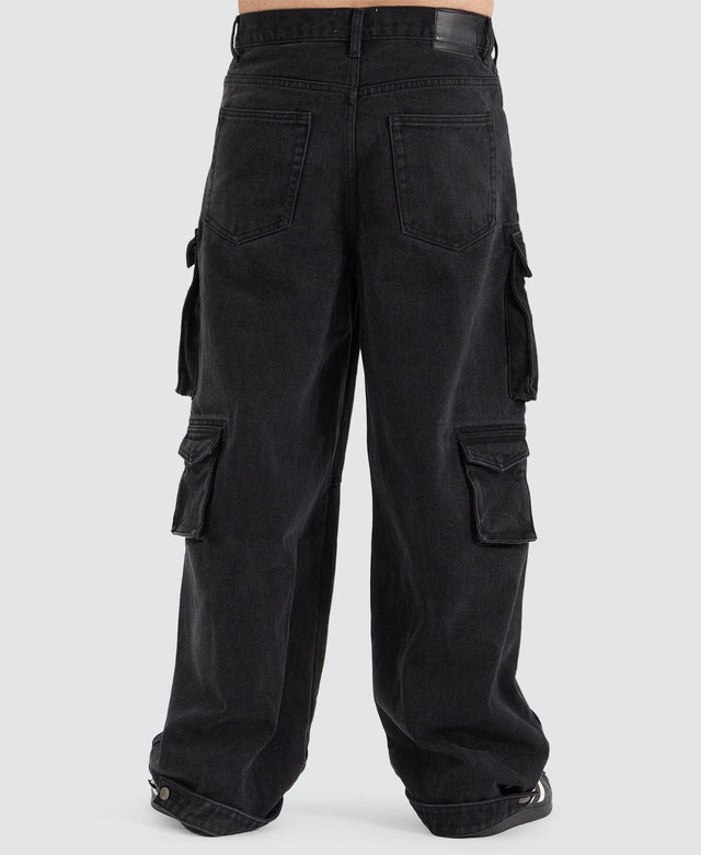 Mind Gallery Galaxy Cargo Pants - Washed Black BLACK