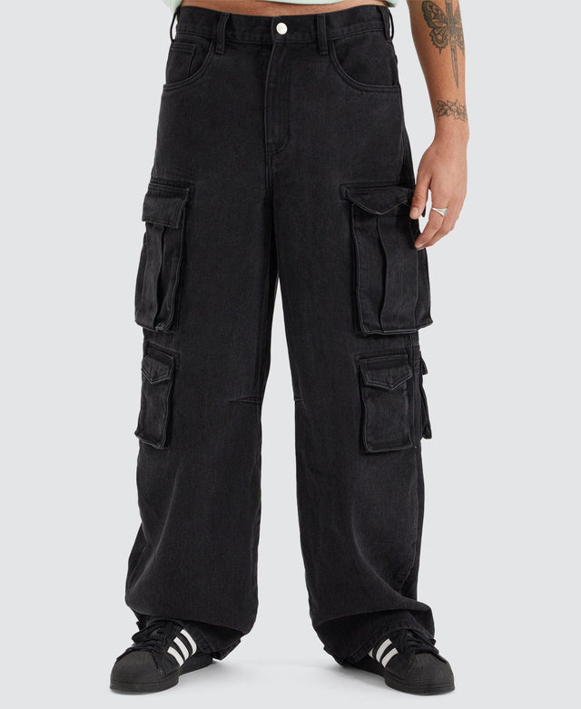 Mind Gallery Galaxy Cargo Pants - Washed Black BLACK