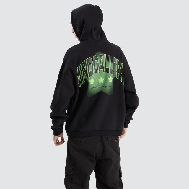 Mind Gallery Liquid Extra Heavy Street Hoodie Jet Black