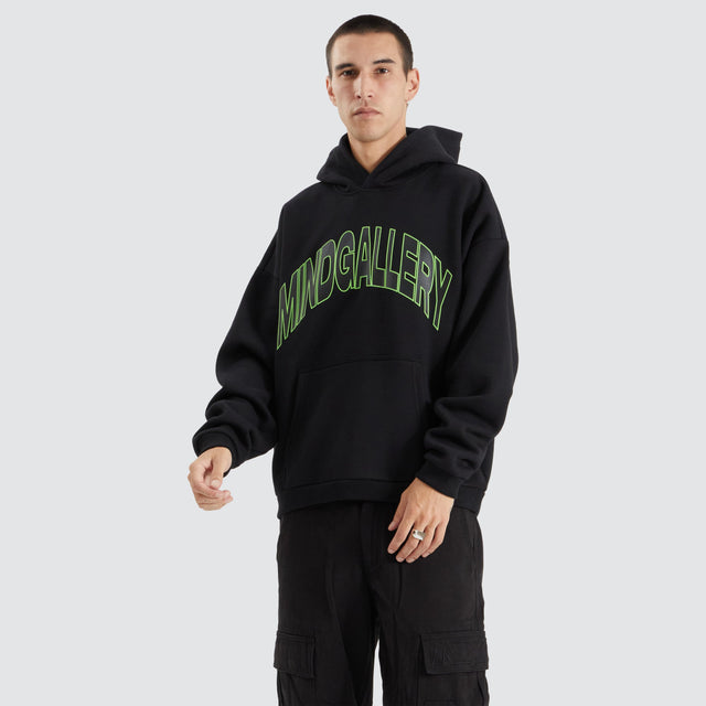 Mind Gallery Liquid Extra Heavy Street Hoodie Jet Black