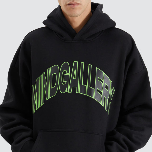 Mind Gallery Liquid Extra Heavy Street Hoodie Jet Black