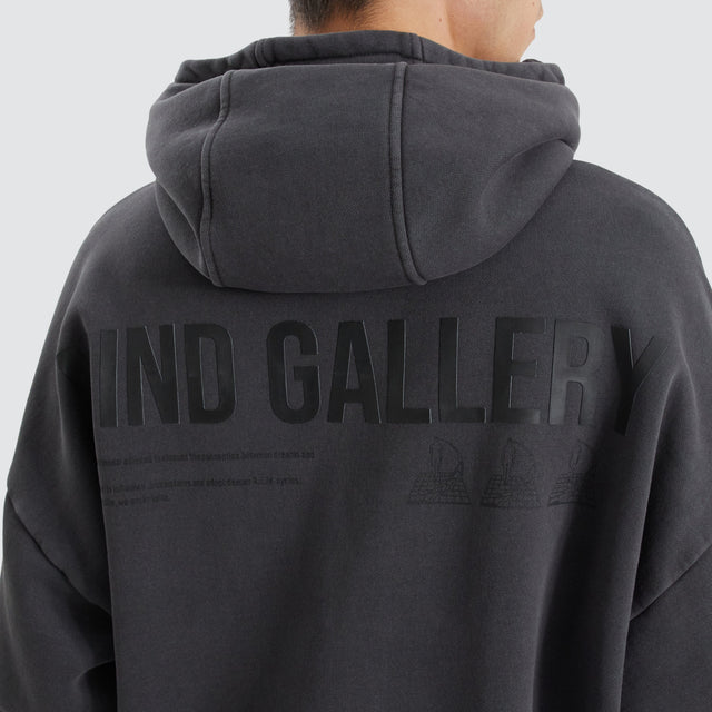 Mind Gallery Ninja Zip Hooded Jacket Pigment Asphalt