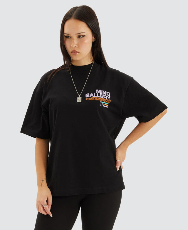 model wears Reality Heavy Street Tee Jet Black T-Shirts Black - image 4