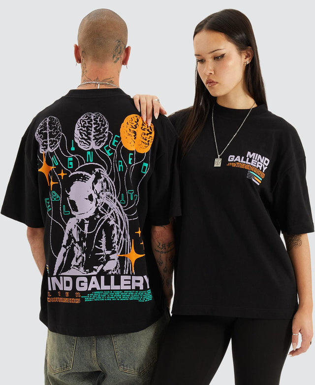 model wears Reality Heavy Street Tee Jet Black T-Shirts Black - image 1