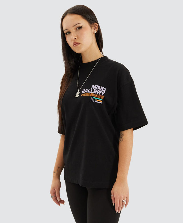model wears Reality Heavy Street Tee Jet Black T-Shirts Black - image 5