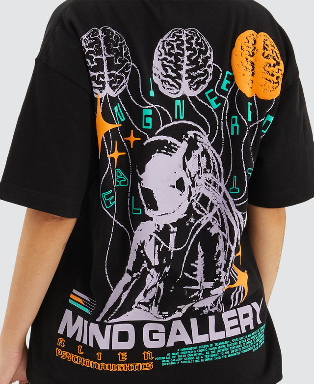 model wears Reality Heavy Street Tee Jet Black T-Shirts Black - image 2