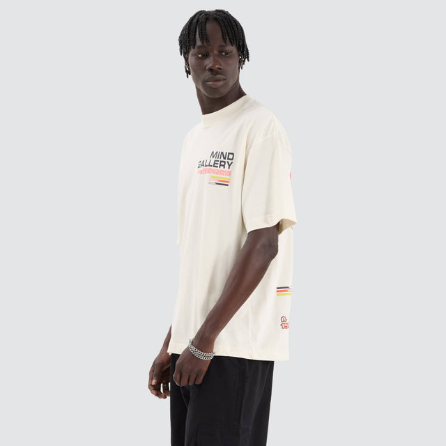 model wears Reality Heavy Street Tee Tofu T-Shirts Cream - image 9