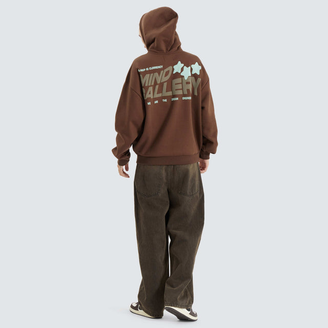 Mind Gallery Sleep Extra Heavy Street Hoodie Chocolate Brown