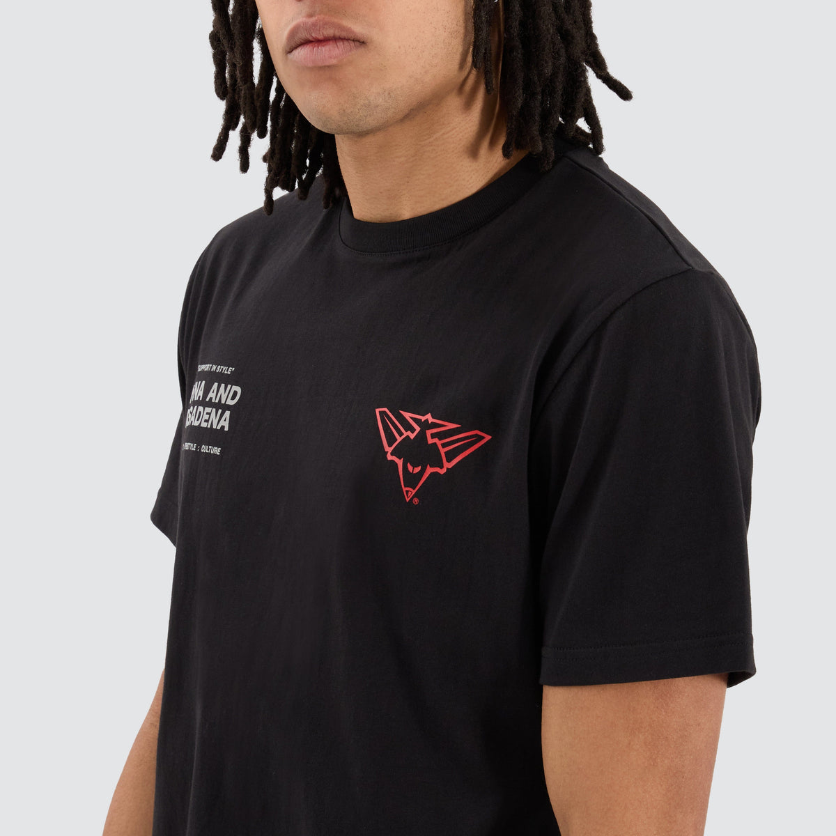 NXP x AFL Essendon Bombers Dual Curved Tee in Jet Black