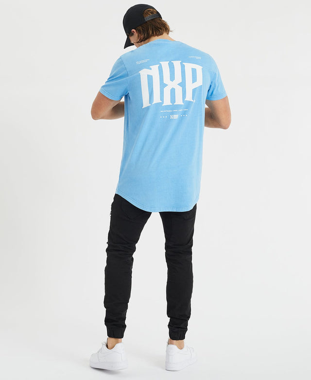 Nena and Pasadena Allegiance Tee Pigment Azure Blue