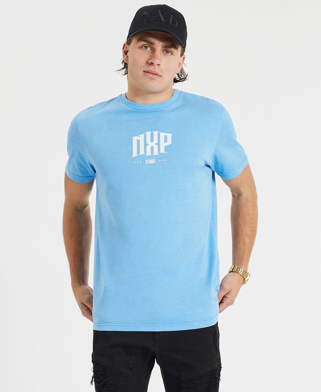 Nena and Pasadena Allegiance Tee Pigment Azure Blue