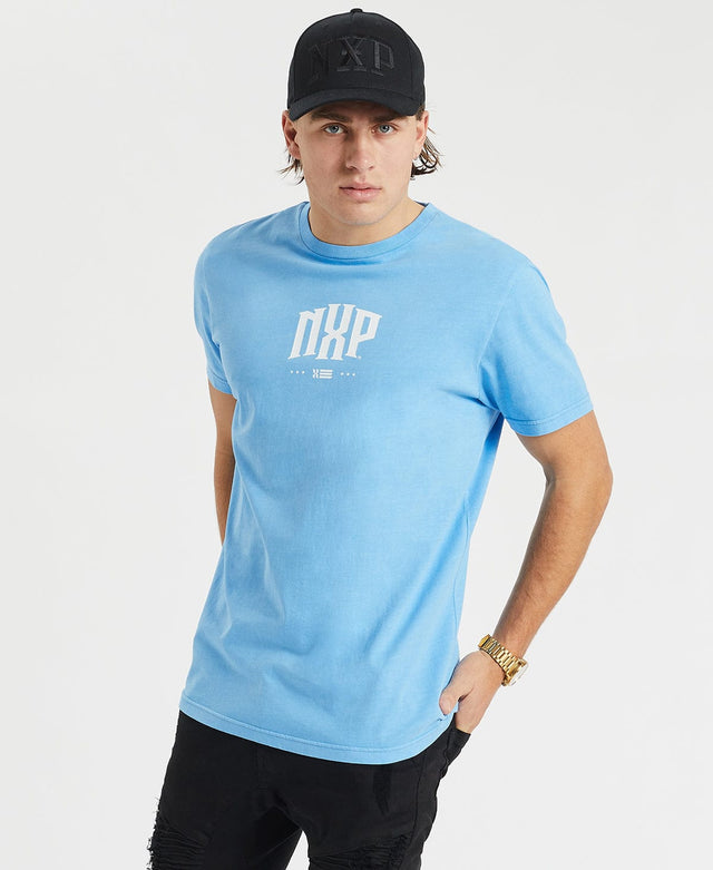 Nena and Pasadena Allegiance Tee Pigment Azure Blue