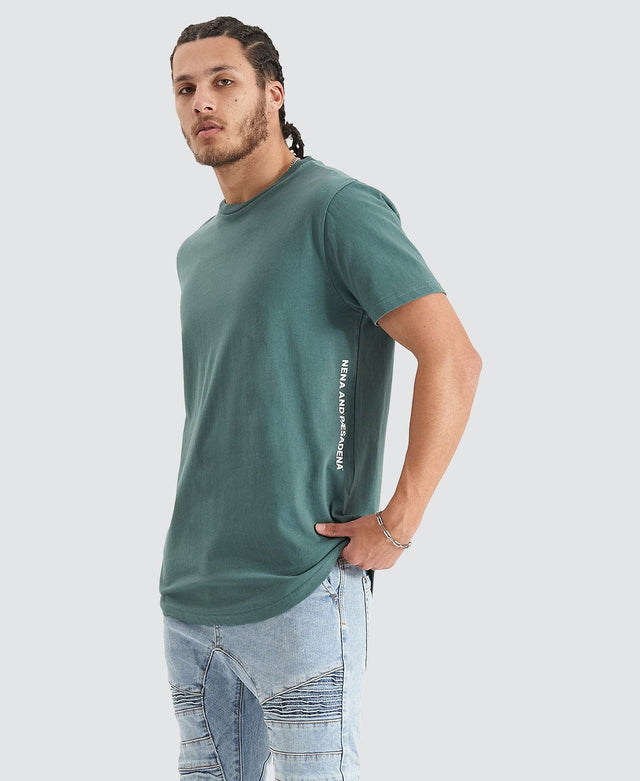 Nena and Pasadena Back Rank Tee Silver Pine