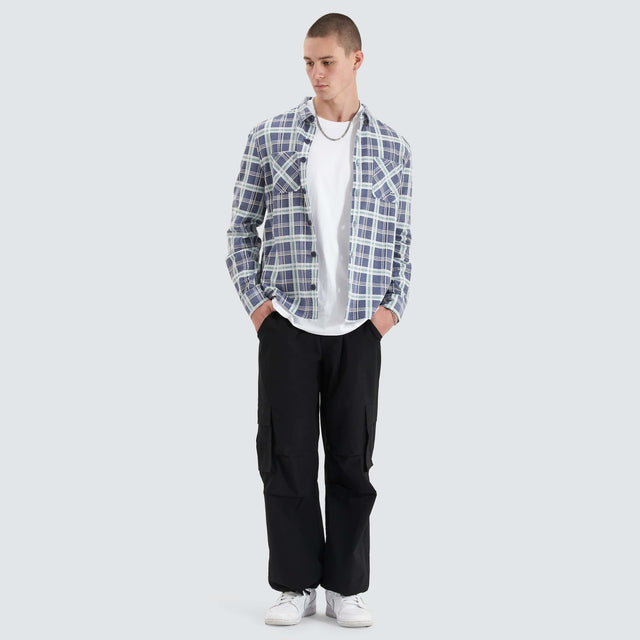 Nena and Pasadena Barrier LS Shirt Crown Blue Check