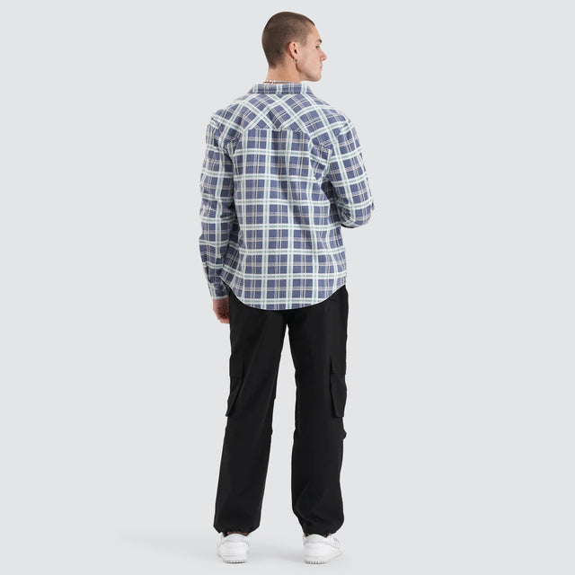 Nena and Pasadena Barrier LS Shirt Crown Blue Check