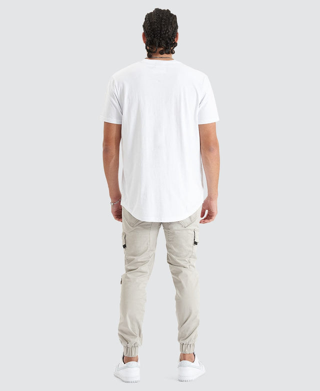 model wears Blockade Dual Curved Tee Optical White T-Shirts White - image 6