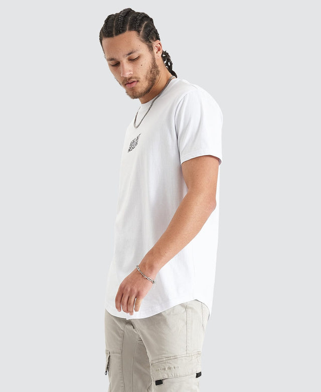 model wears Blockade Dual Curved Tee Optical White T-Shirts White - image 4