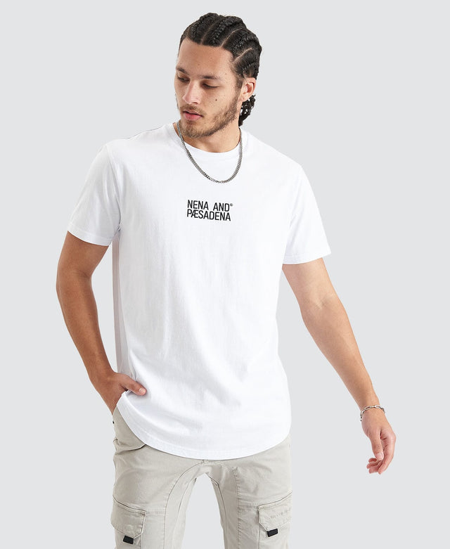 model wears Blockade Dual Curved Tee Optical White T-Shirts White - image 7