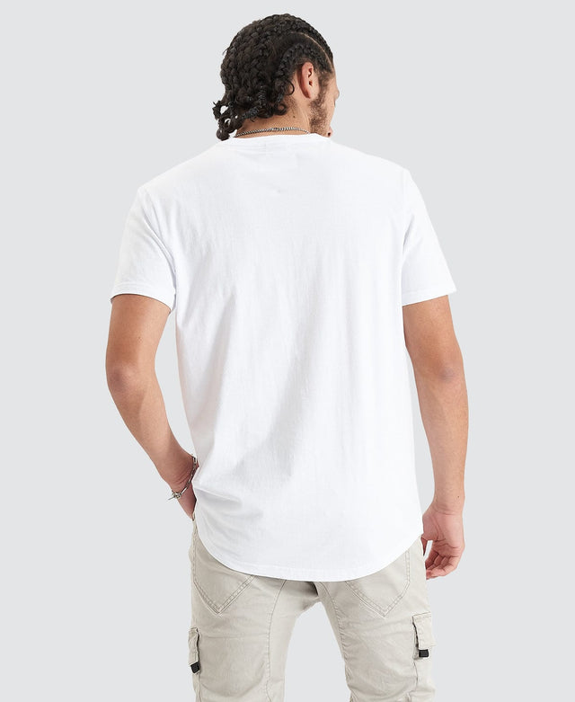 model wears Blockade Dual Curved Tee Optical White T-Shirts White - image 5