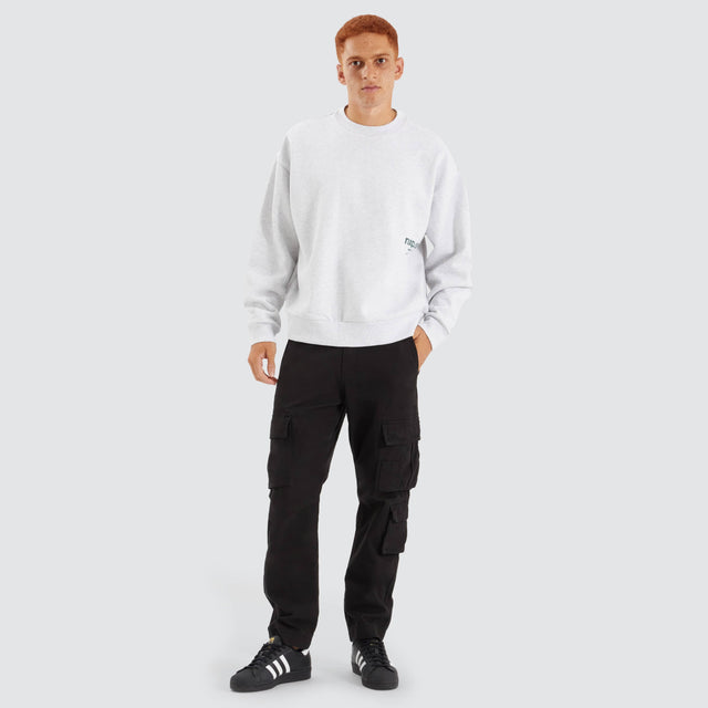 model wears Cardinal Box Fit Sweater Snow Marle Jumpers White - image 4