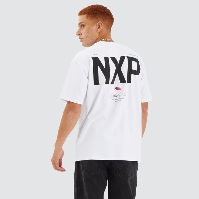 model wears Central Box Fit Tee Optical White T-Shirts White - image 1