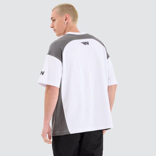 model wears Charged Loopback Raptor Tee Glacier Grey / Castlerock T-Shirts Grey - image 2